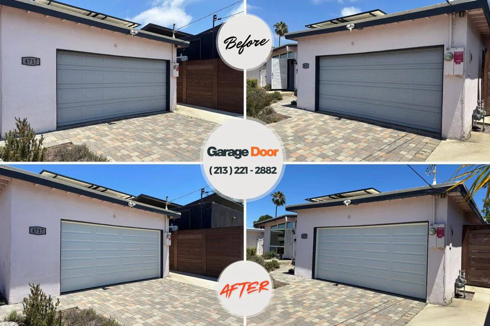 Before and after: garage door repair Beach Haven West, NJ